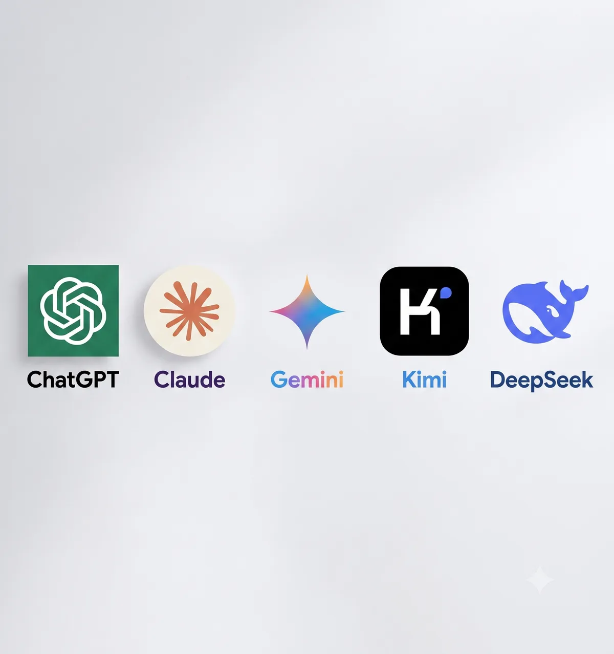 ChatGPT, Claude, Gemini, Kimi et DeepSeek